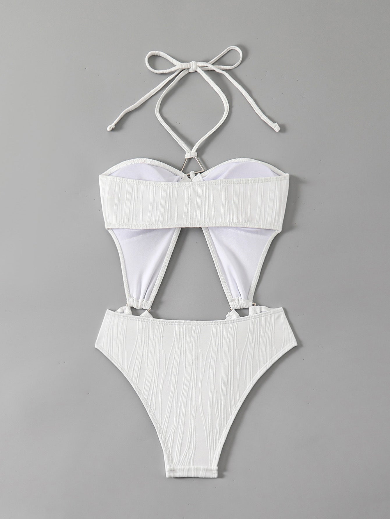 LADIES ONE PIECE SWIMSUIT WHITE (SIZE S - L)
