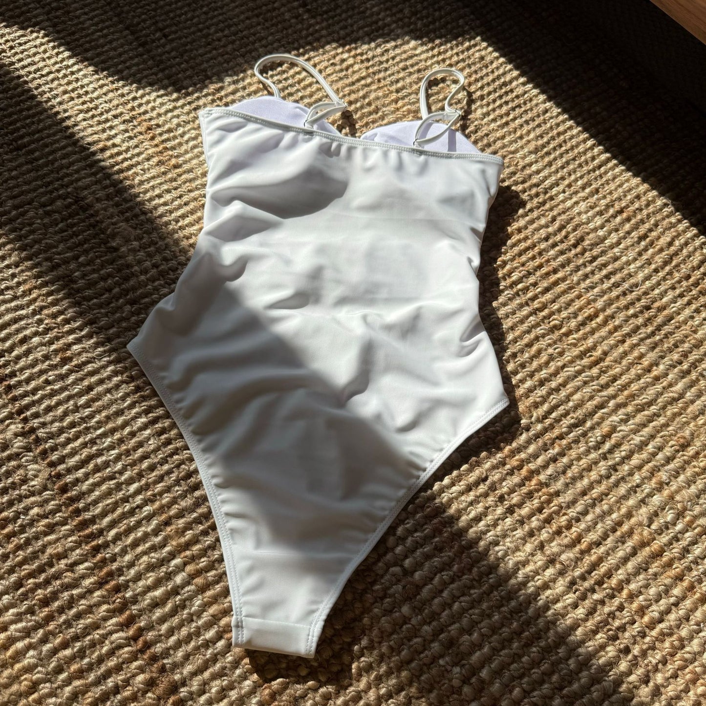LADIES ONE PIECE SWIMSUIT WHITE (SIZE S - L)