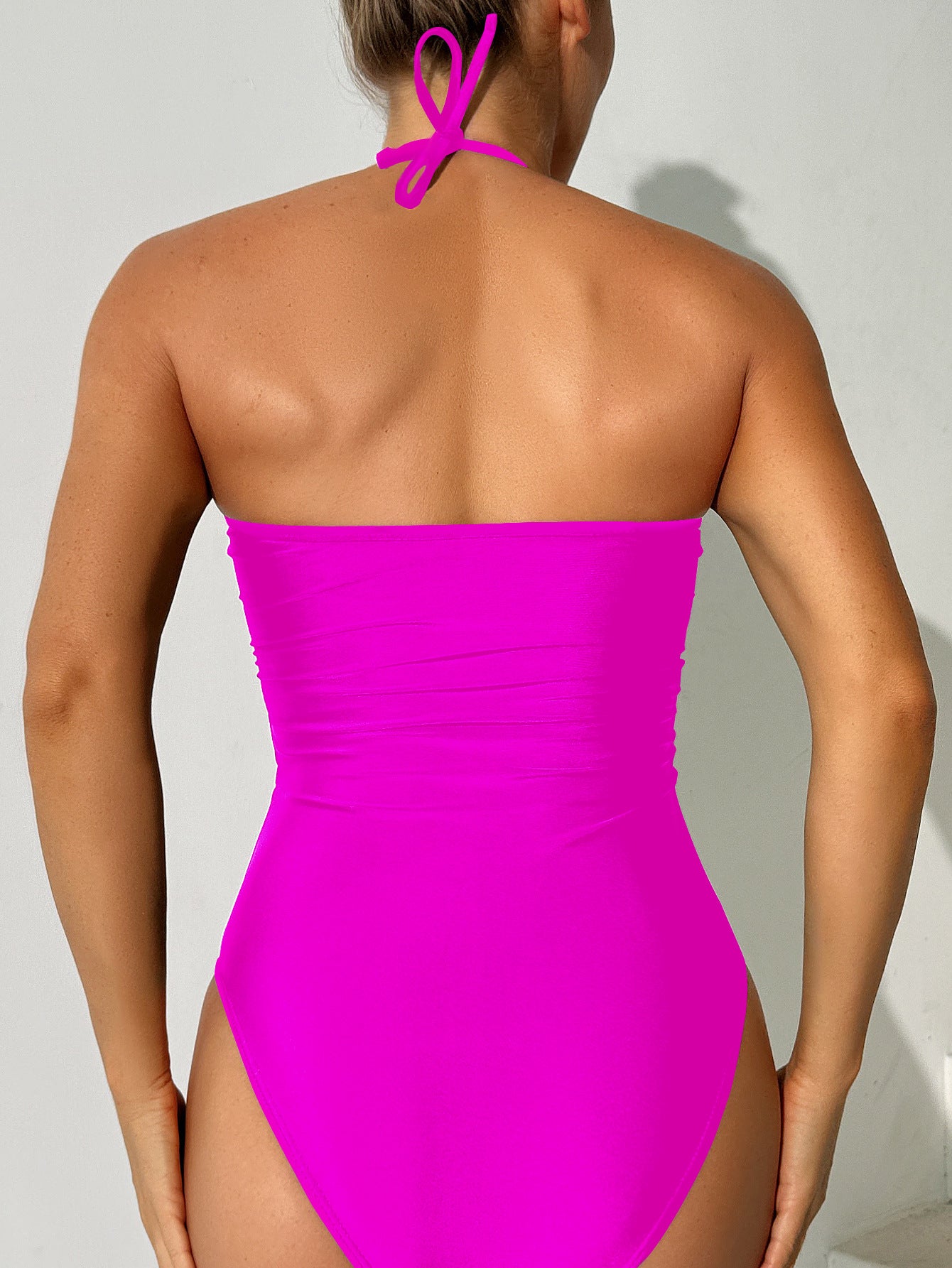 LADIES ONE PIECE SWIMSUIT BLACK / BLUE/ BRIGHT PINK /TURQUOISE BLUE / GREEN (SIZE S - XL)