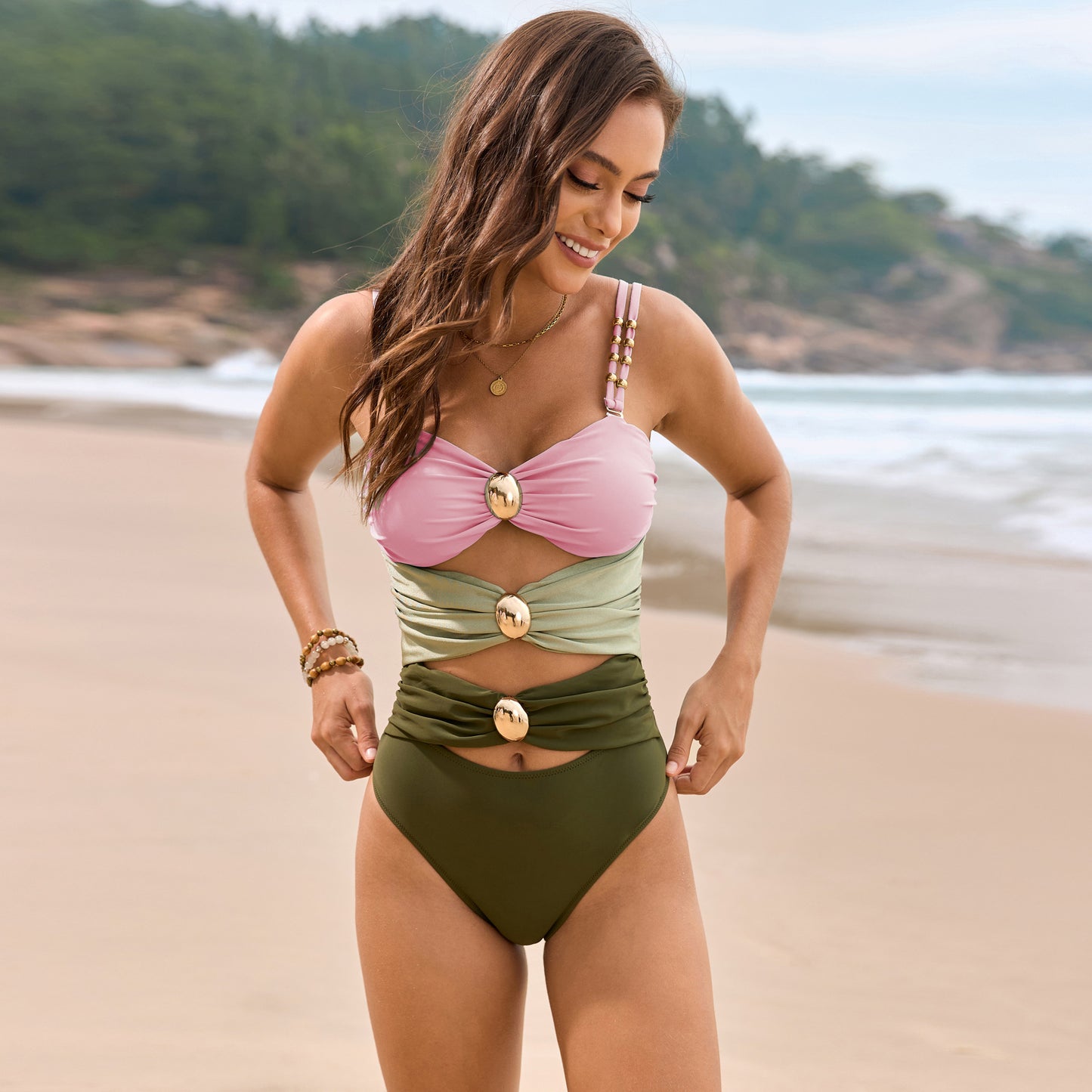 LADIES ONE PIECE SWIMSUIT 6 DIFFERENT COLOURS (SIZE S - L)