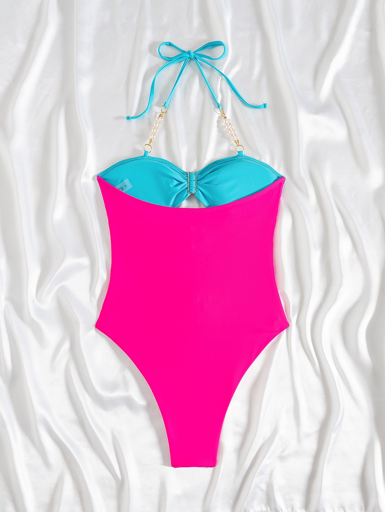 LADIES ONE PIECE SWIMSUIT PINK (SIZE S - L)