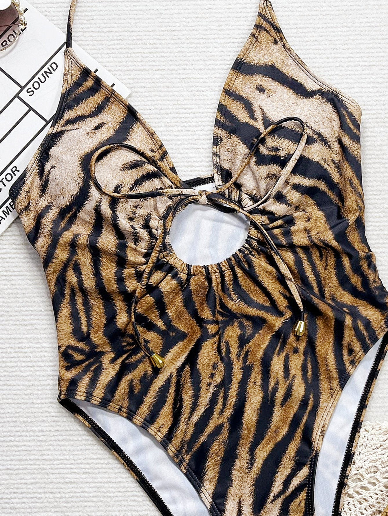 LADIES ONE PIECE SWIMSUIT LEOPARD (SIZE S - L)