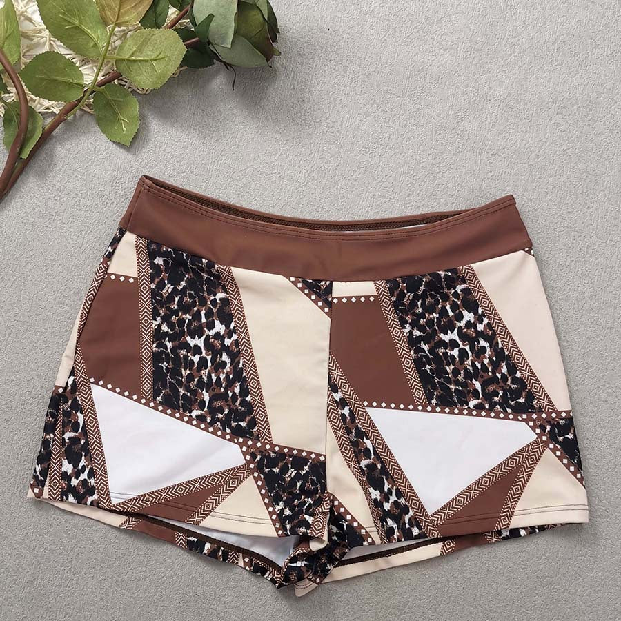 LADIES TWO PIECE SWIMWEAR BROWN (SIZE S - 2XL)