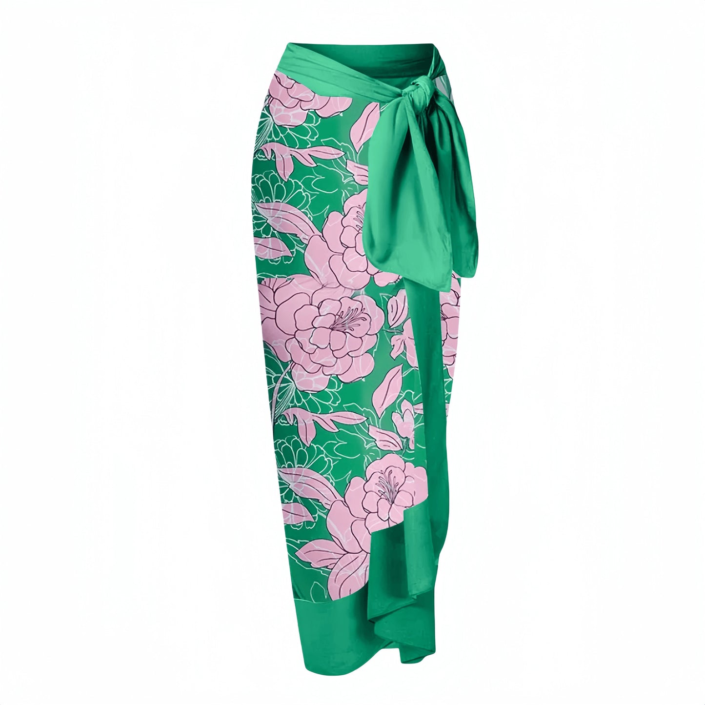 LADIES THREE PIECE BEACHWEAR SET GREEN (SIZE S - XL)