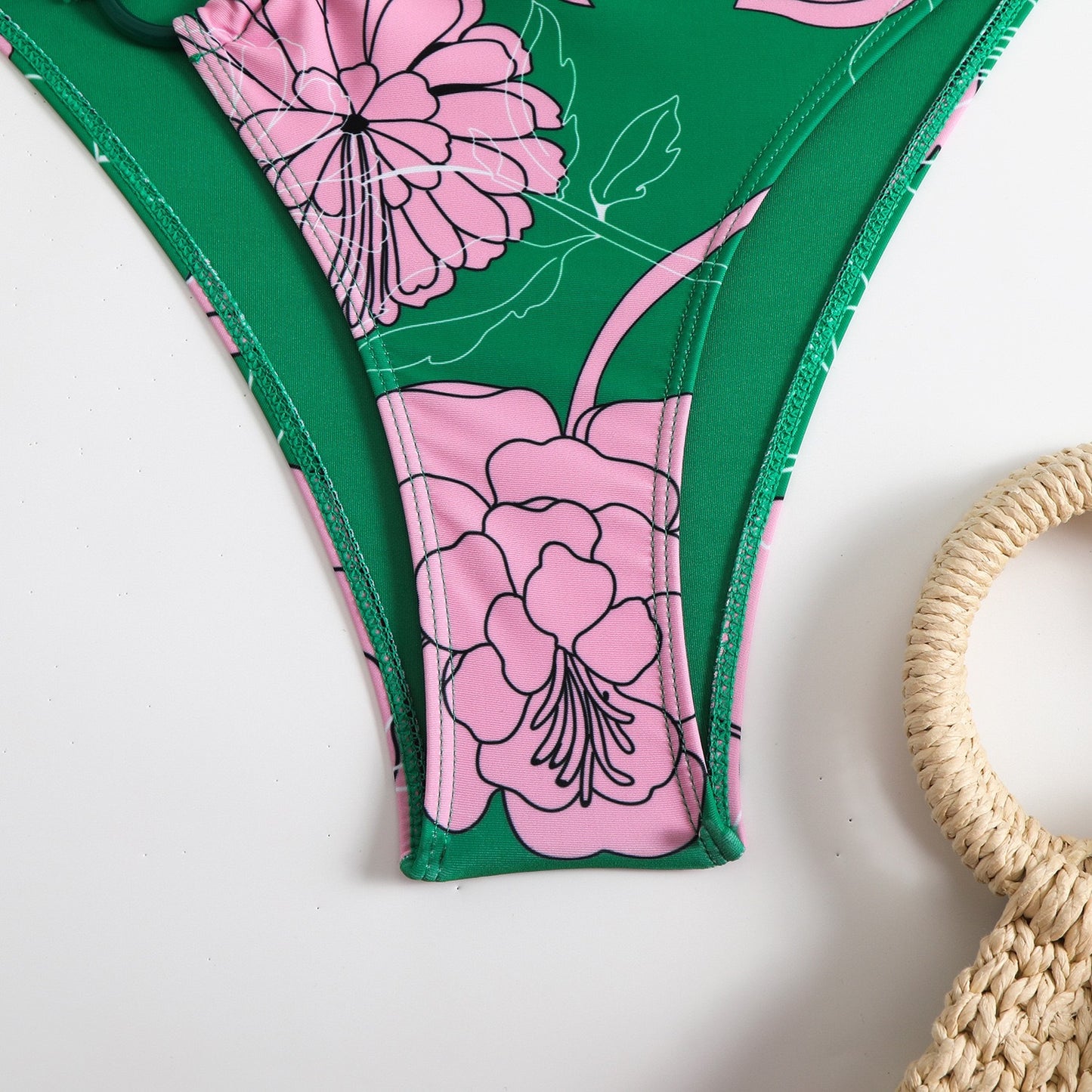 LADIES THREE PIECE BEACHWEAR SET GREEN (SIZE S - XL)