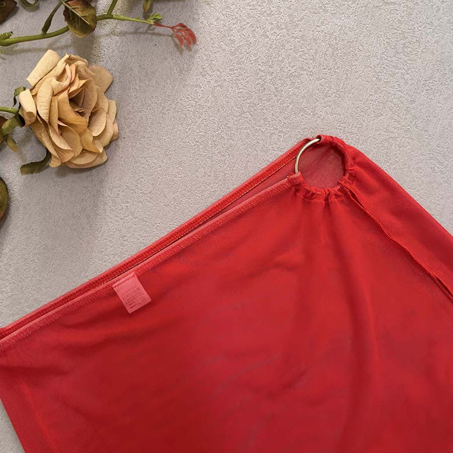 LADIES THREE PIECE BIKINI BEACHWEAR SET RED (SIZE S - XL)