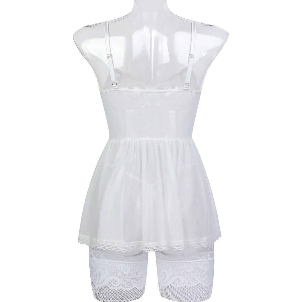 LADIES THREE PIECE LINGERIE SET WHITE (SIZE S - L)