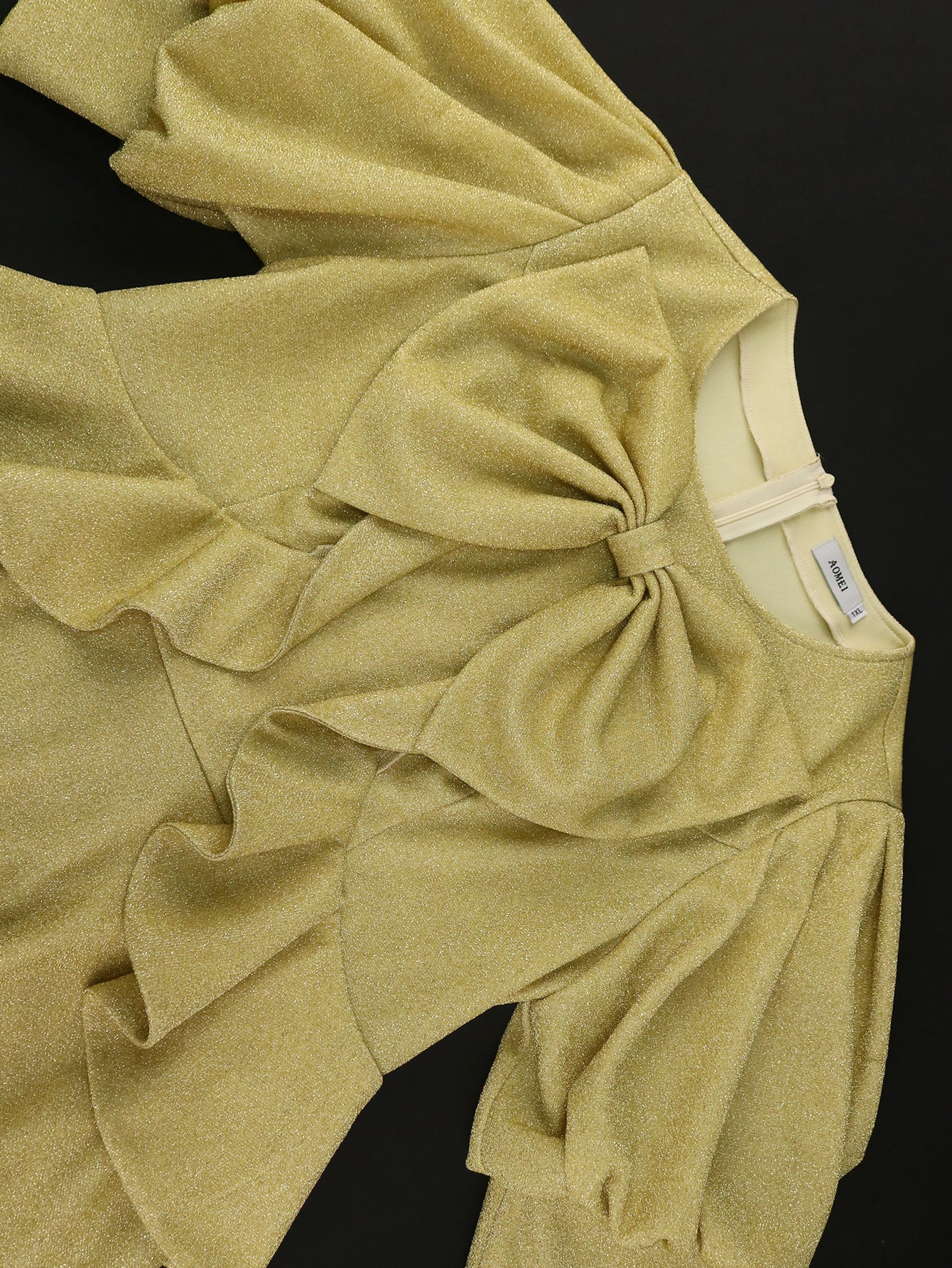 LADIES PLUS SIZE DRESS GOLD (SIZE XL - 4XL)