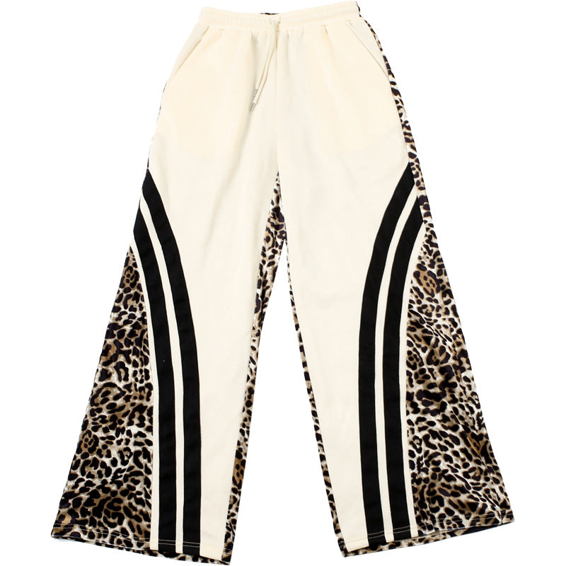 LADIES HIGH WAIST PANTS APRICOT-BEIGE / GRAY (SIZE S - L)