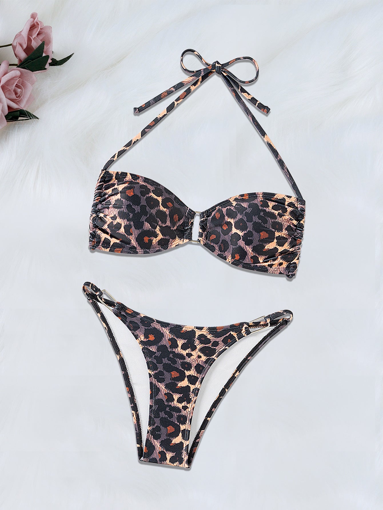 LADIES TWO PIECE BIKINI SWIMWEAR COLOUR AS SHOWN (SIZE S - L)