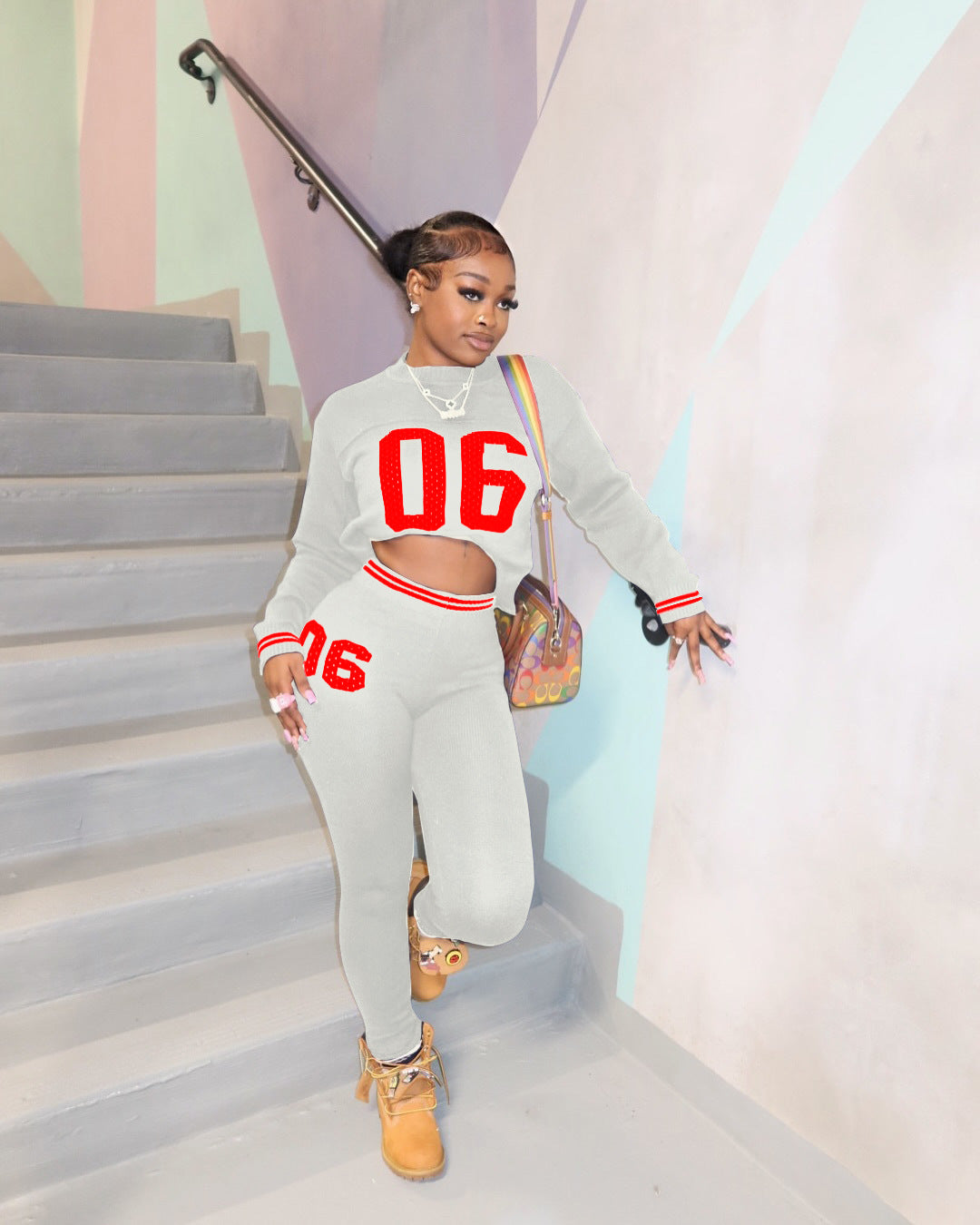 LADIES TWO PIECE TROUSERS PANTS & TOP SET WHITE (ONE SIZE, STRETCHY FITS MOST)