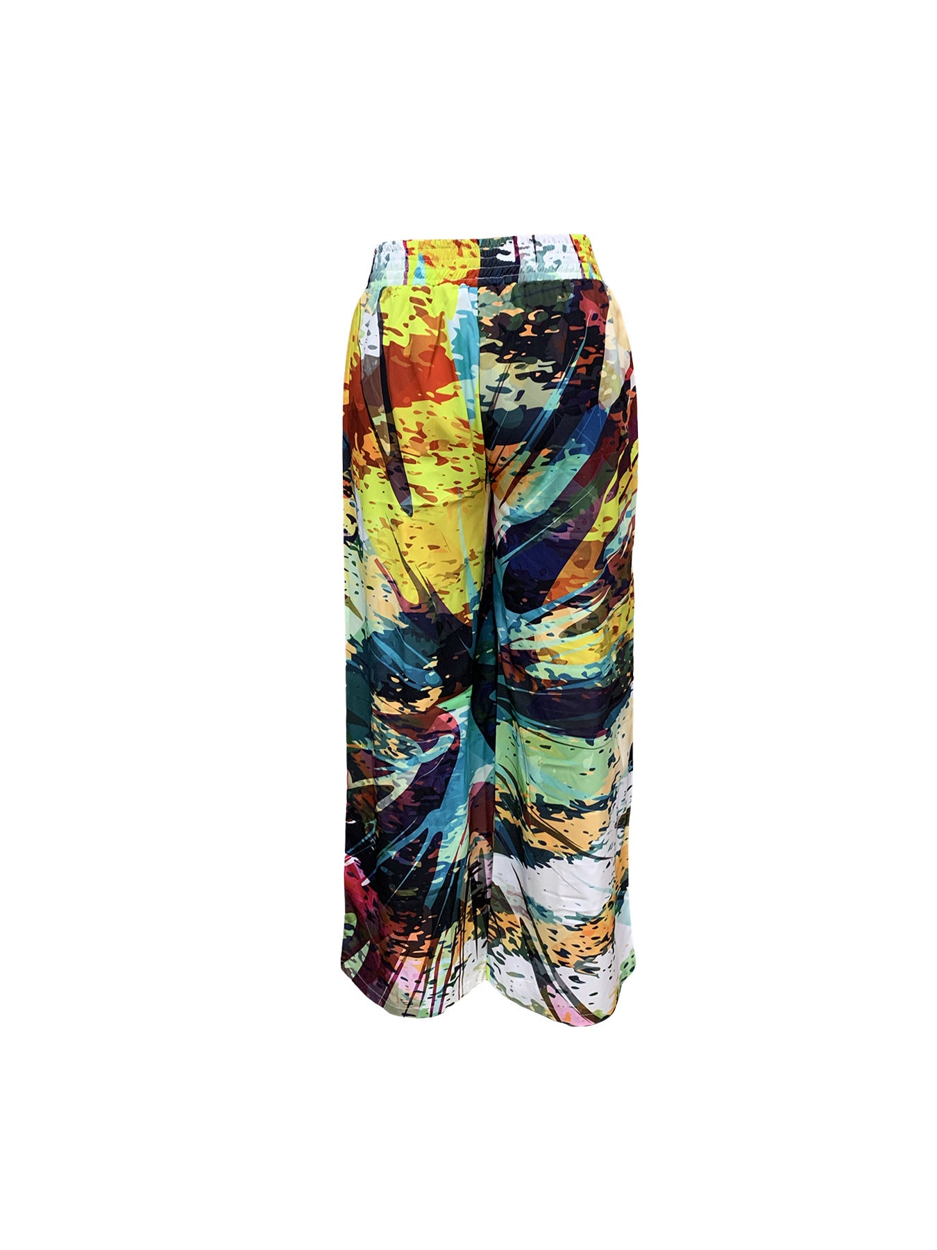LADIES WIDE LEG CASUAL PANTS (SIZE S - 2XL)