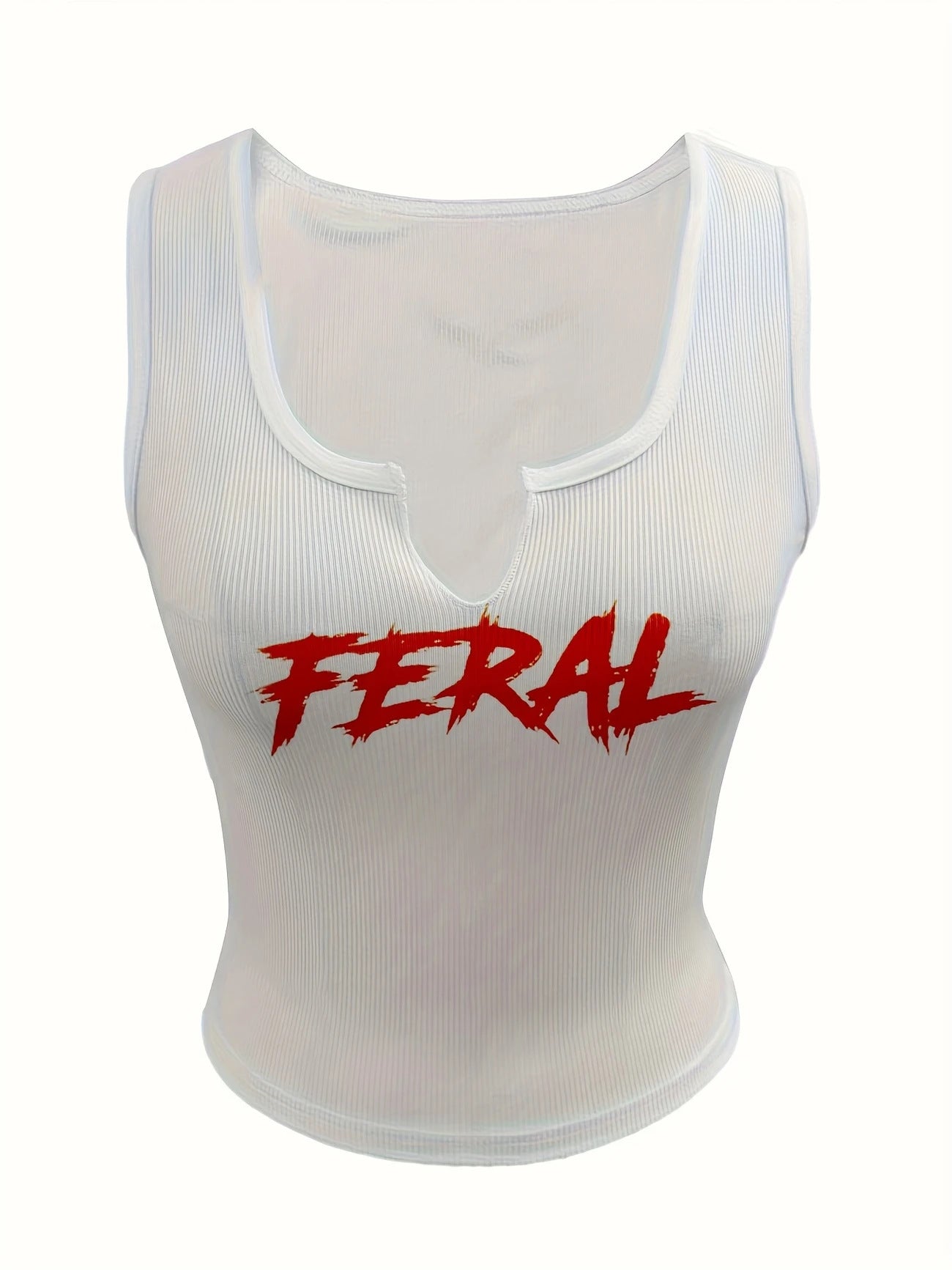 LADIES SLEEVELESS VEST TOP WHITE (SIZE XS - XL)