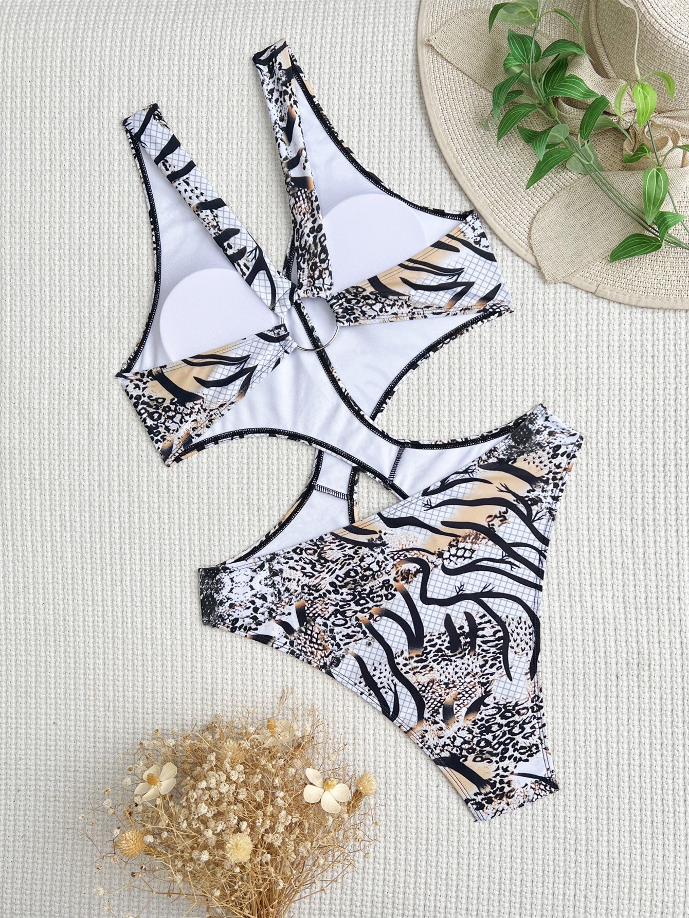 LADIES ONE PIECE SWIMSUIT MULTI COLOUR (SIZE SMALL)