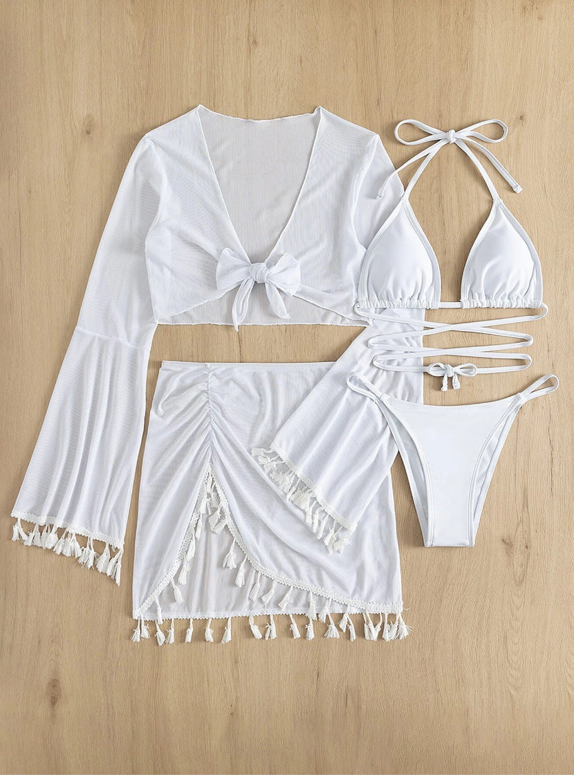 LADIES MESH BIKINI SWIMWEAR BEACHWEAR SET 7 DIFFERENT COLOUR OPTIONS) (SIZE S - XL)