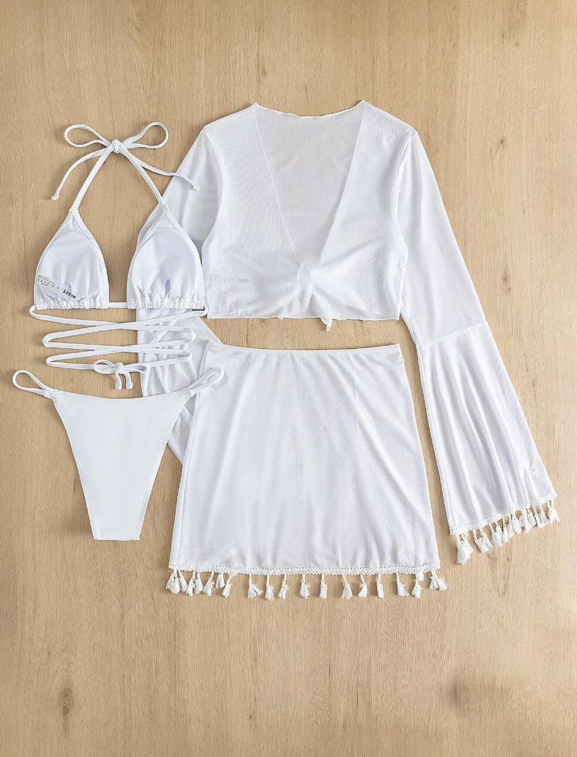 LADIES MESH BIKINI SWIMWEAR BEACHWEAR SET 7 DIFFERENT COLOUR OPTIONS) (SIZE S - XL)