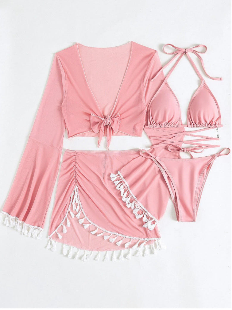 LADIES MESH BIKINI SWIMWEAR BEACHWEAR SET 7 DIFFERENT COLOUR OPTIONS) (SIZE S - XL)