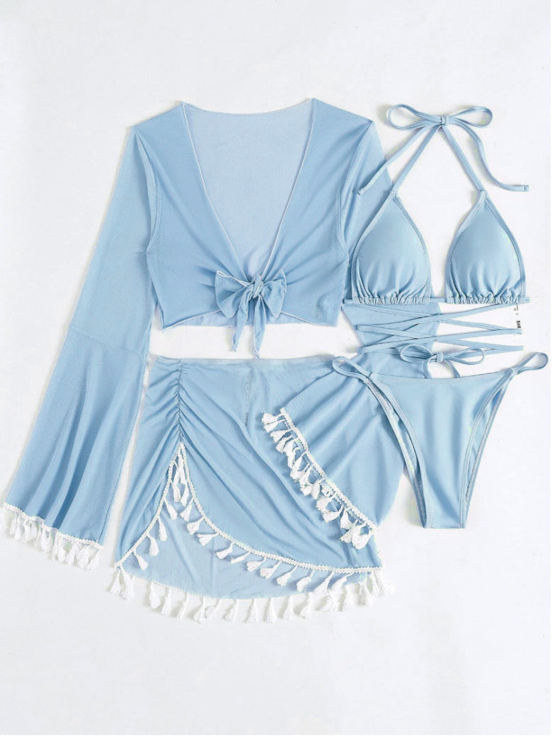 LADIES MESH BIKINI SWIMWEAR BEACHWEAR SET 7 DIFFERENT COLOUR OPTIONS) (SIZE S - XL)