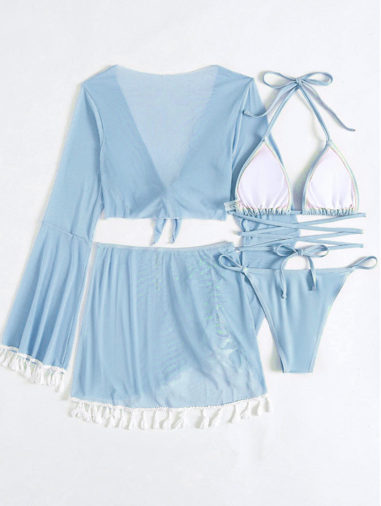 LADIES MESH BIKINI SWIMWEAR BEACHWEAR SET 7 DIFFERENT COLOUR OPTIONS) (SIZE S - XL)