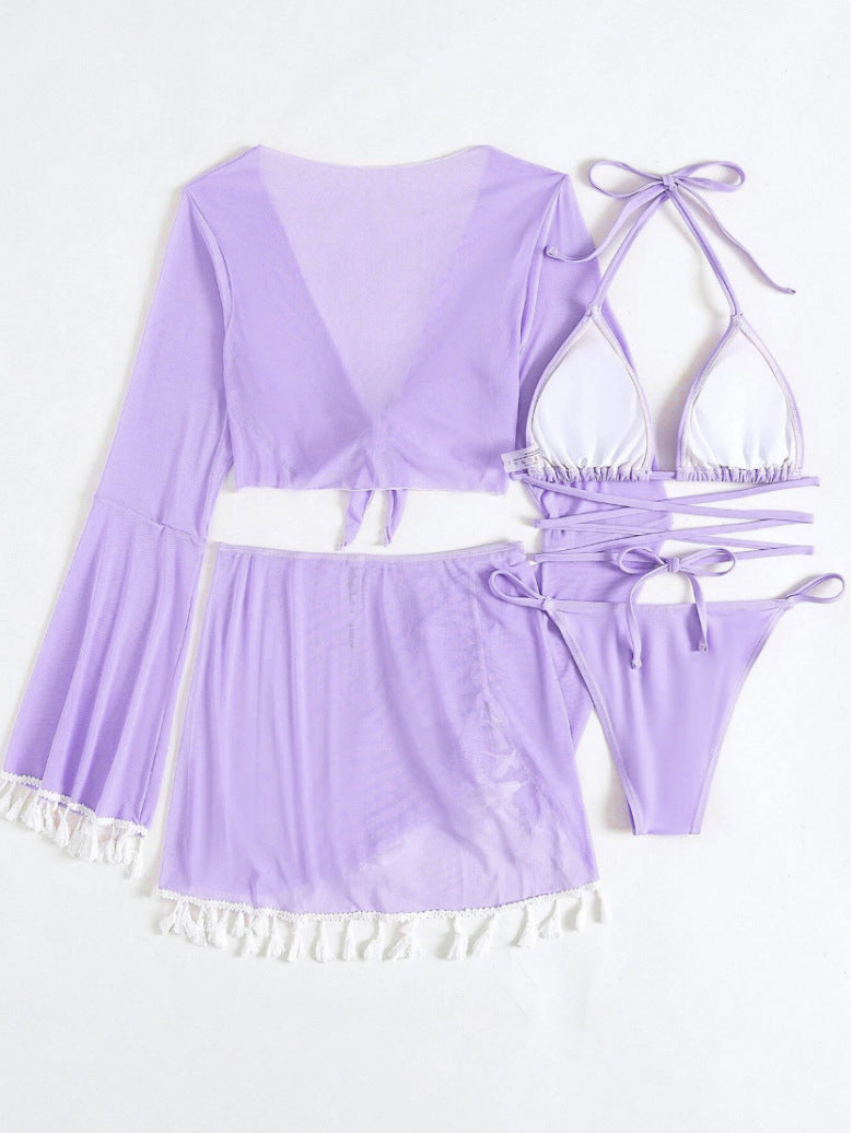 LADIES MESH BIKINI SWIMWEAR BEACHWEAR SET 7 DIFFERENT COLOUR OPTIONS) (SIZE S - XL)