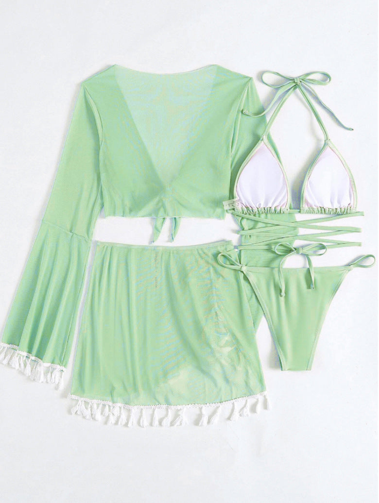 LADIES MESH BIKINI SWIMWEAR BEACHWEAR SET 7 DIFFERENT COLOUR OPTIONS) (SIZE S - XL)