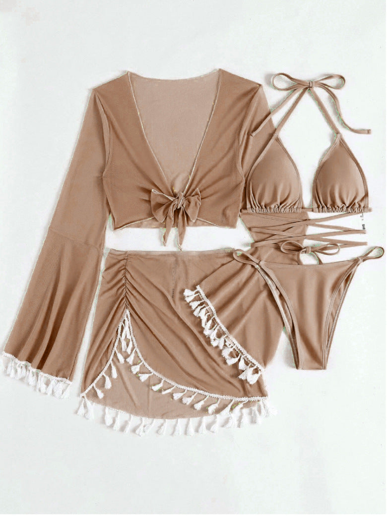 LADIES MESH BIKINI SWIMWEAR BEACHWEAR SET 7 DIFFERENT COLOUR OPTIONS) (SIZE S - XL)