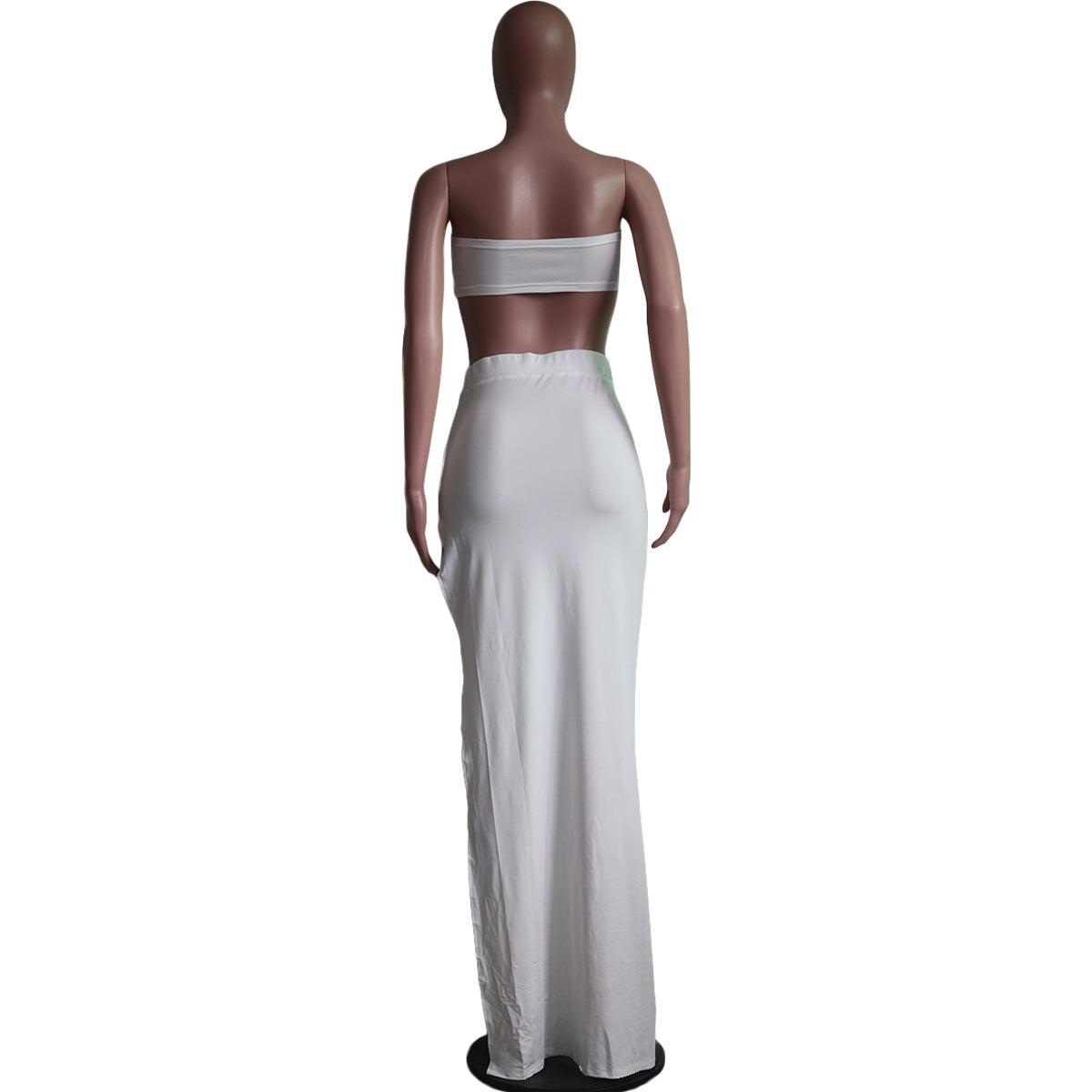LADIES TWO PIECE SKIRT & TOP SET WHITE / BLACK / WHITE & BLACK (SIZE S - 2XL)