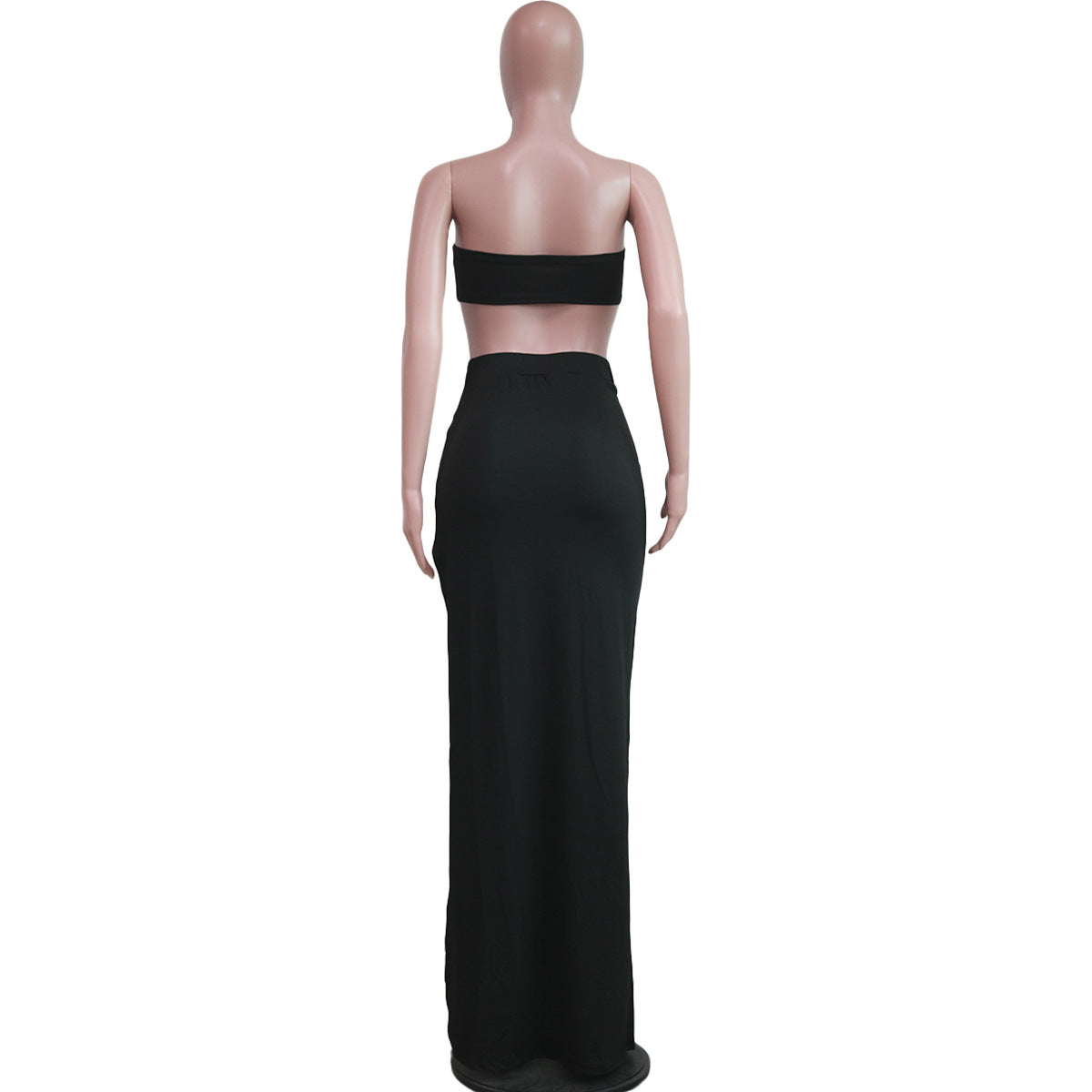 LADIES TWO PIECE SKIRT & TOP SET WHITE / BLACK / WHITE & BLACK (SIZE S - 2XL)