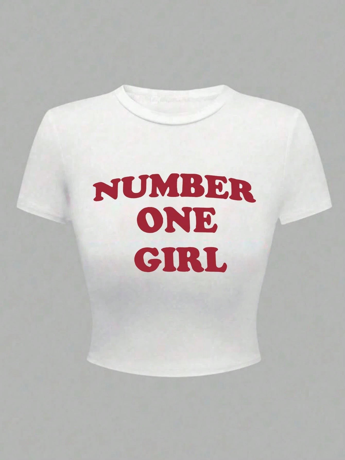 LADIES CROPPED T-SHIRT WHITE (SIZE S - 2XL)