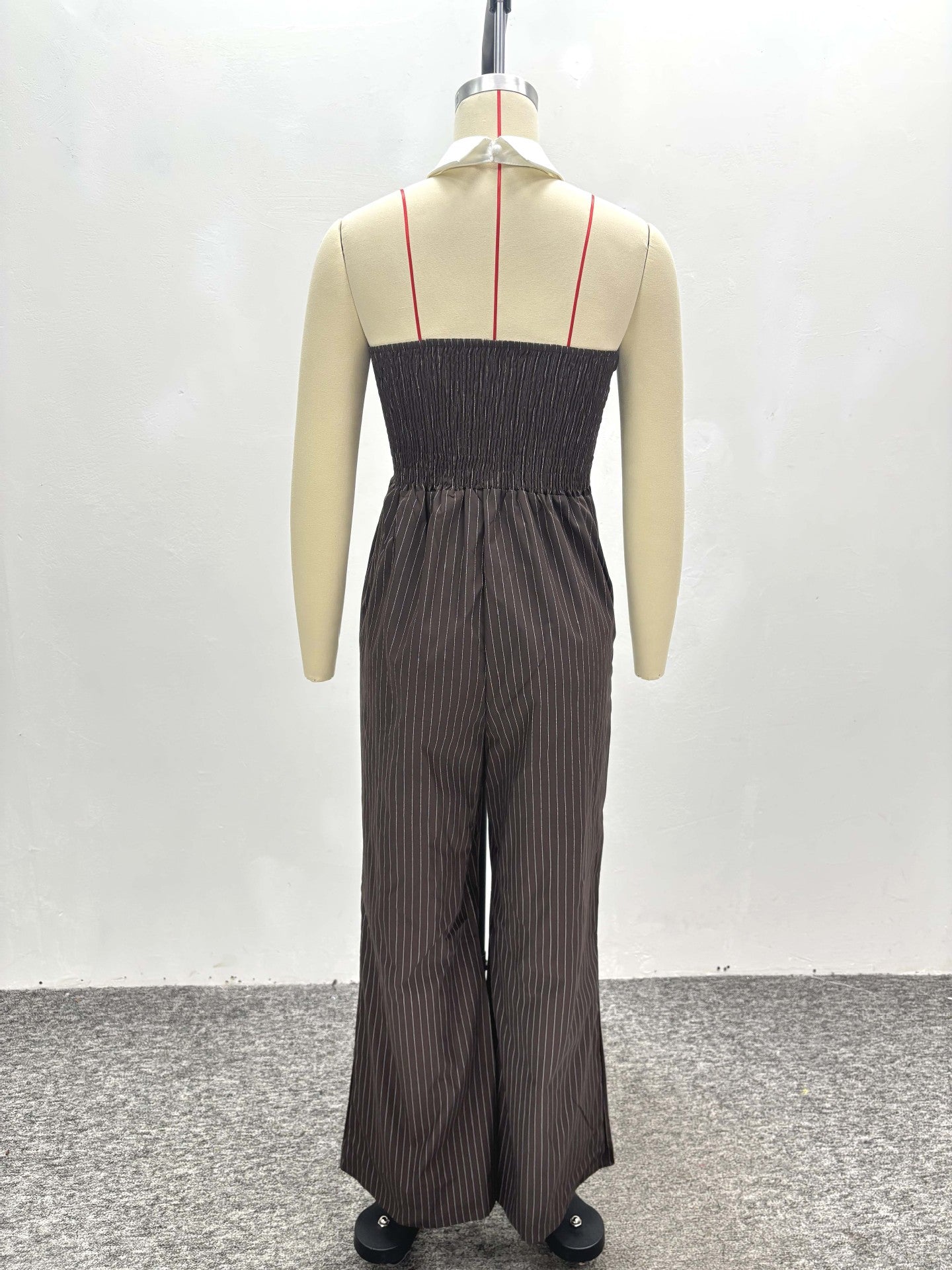 LADIES SLEEVELESS JUMPSUIT BROWN (SIZE S - 2XL)