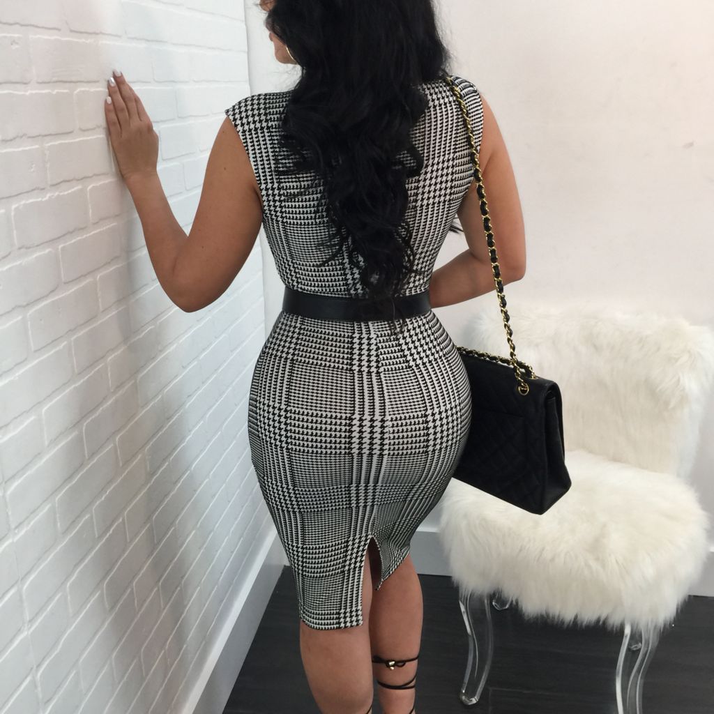 LADIES SLEEVELESS DRESS BLACK (SIZE S - XL)