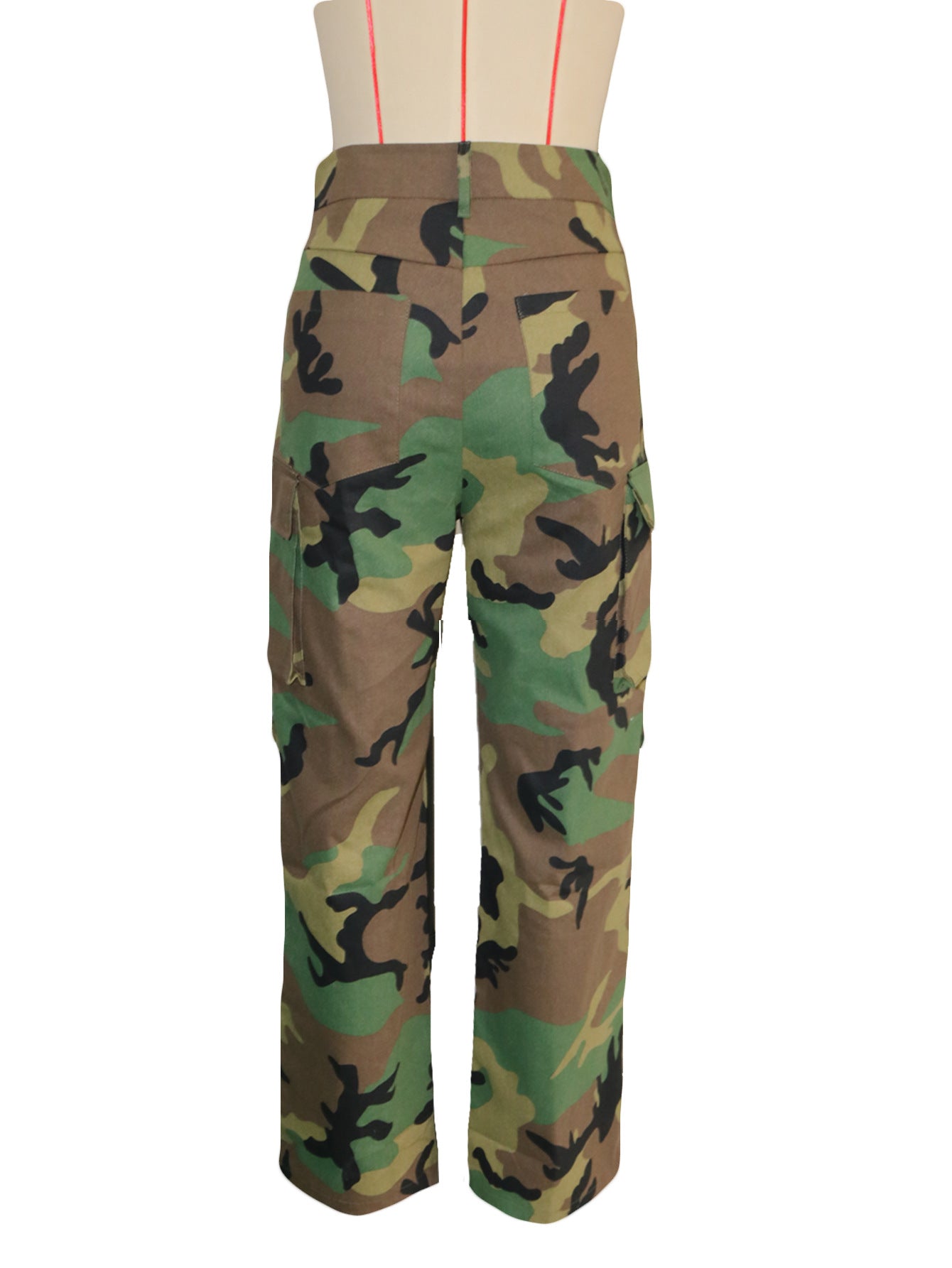 LADIES CAMO CARGO PANTS GREEN CAMO (SIZE S - 2XL)