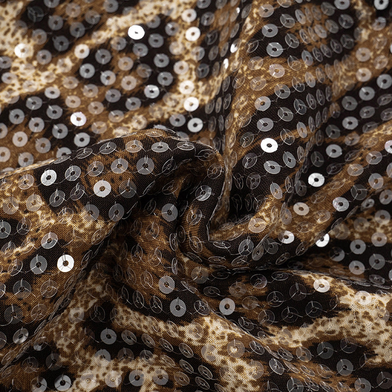 LADIES SHORT LEOPARD PRINT MINI SKIRT LEOPARD PRINT (SIZE S - L)