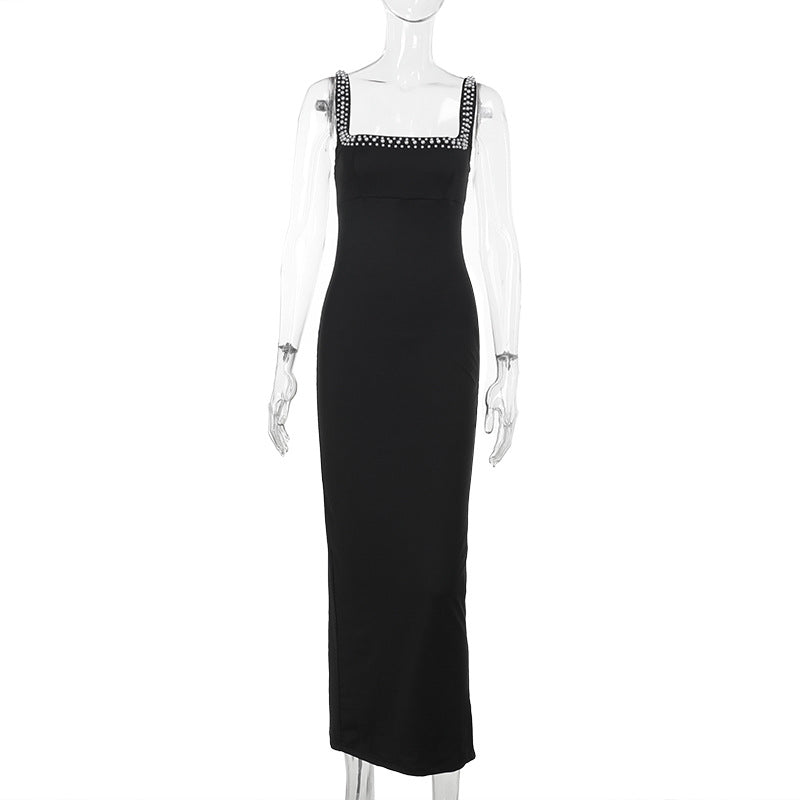 LADIES LONG DRESS BLACK (SIZE S - L)