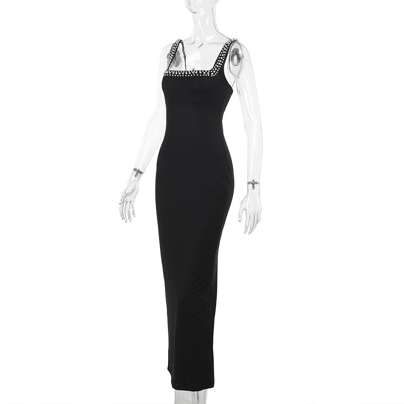 LADIES LONG DRESS BLACK (SIZE S - L)