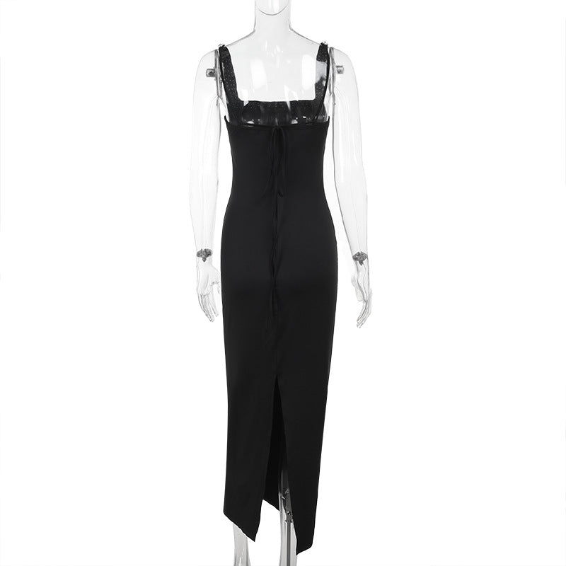 LADIES LONG DRESS BLACK (SIZE S - L)