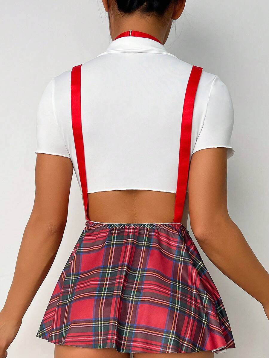 LADIES SEXY UNIFORM LINGERIE SET PINK / TURQUOISE GREEN / RED (SIZE S - 2XL)