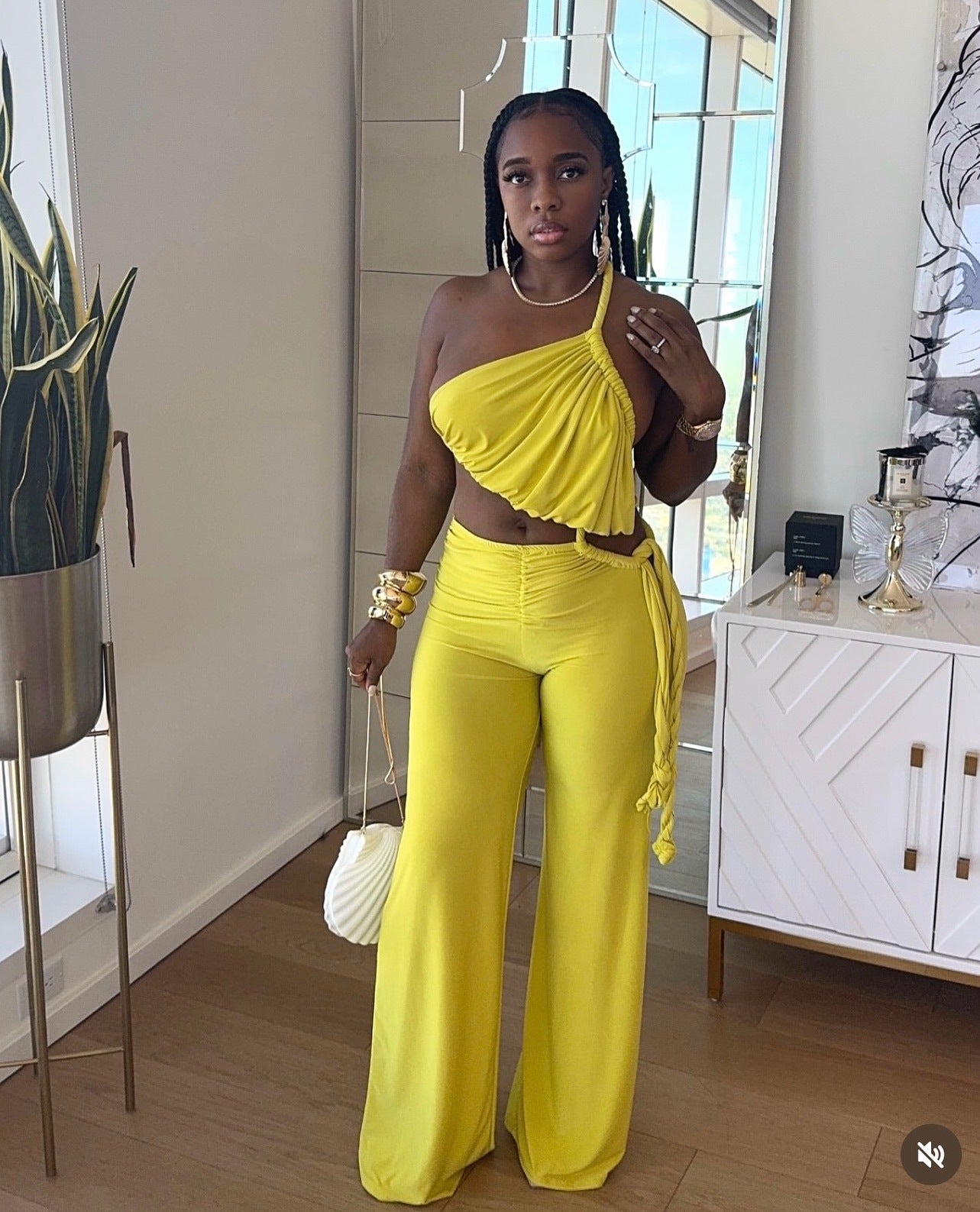 LADIES STRAPLESS JUMPSUIT YELLOW / BLACK (SIZE S - 2XL)