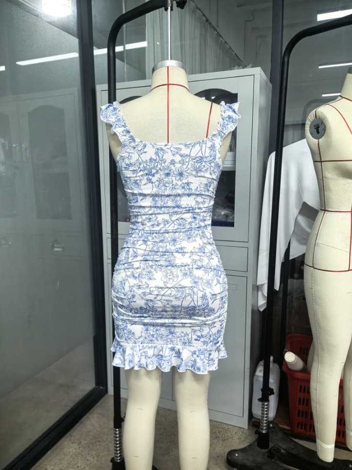 LADIES SEXY MINI DRESS BLUE / PINK (SIZE S - XL)