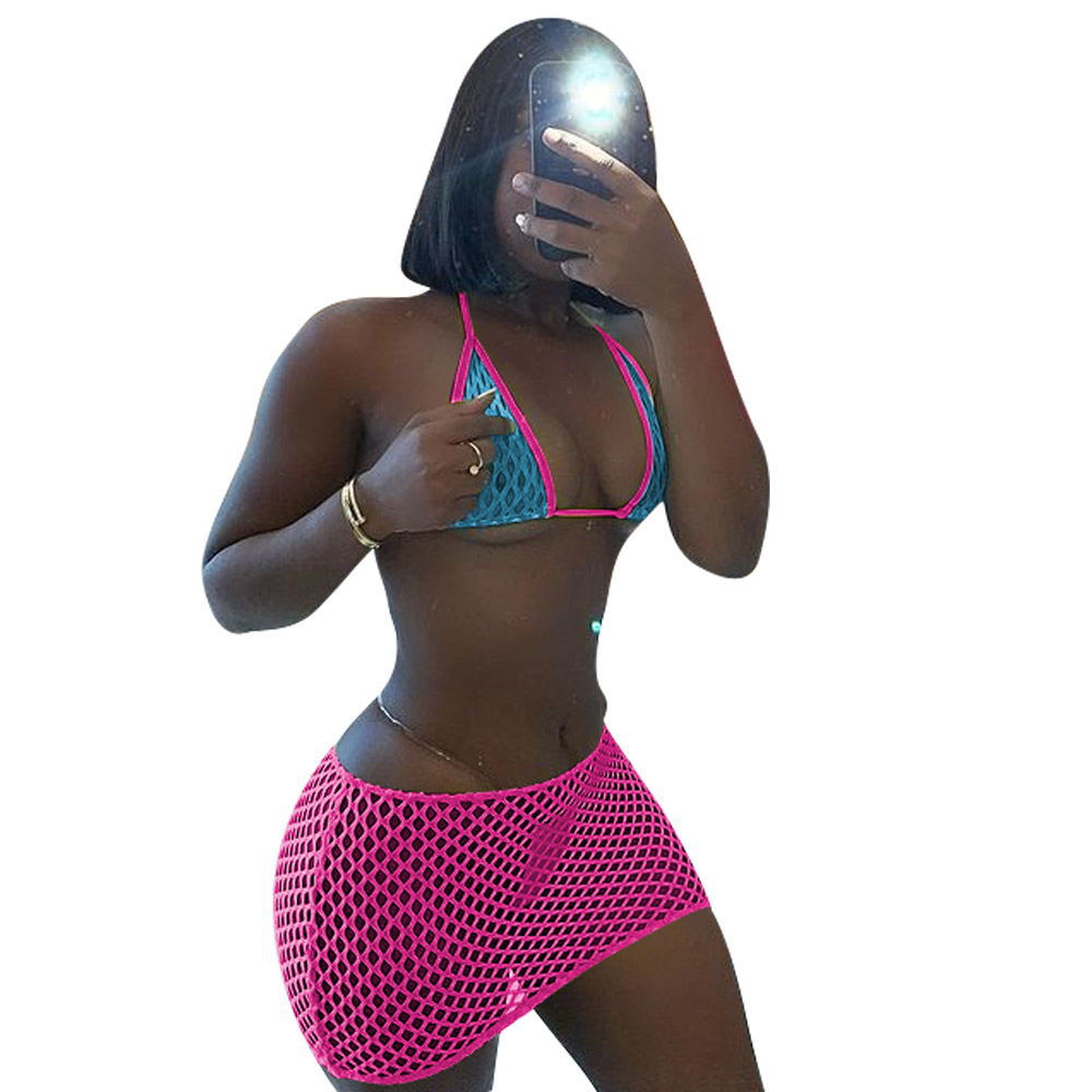 LADIES TWO PIECE BACKLESS SWIMSUIT YELLOW / ORANGE / GREEN / BRIGHT PINK / BLUE (SIZE S - 2XL)