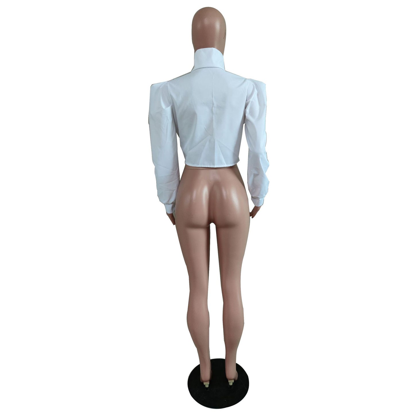 LADIES LONG SLEEVE SHIRT WHITE (SIZE S - 2XL)
