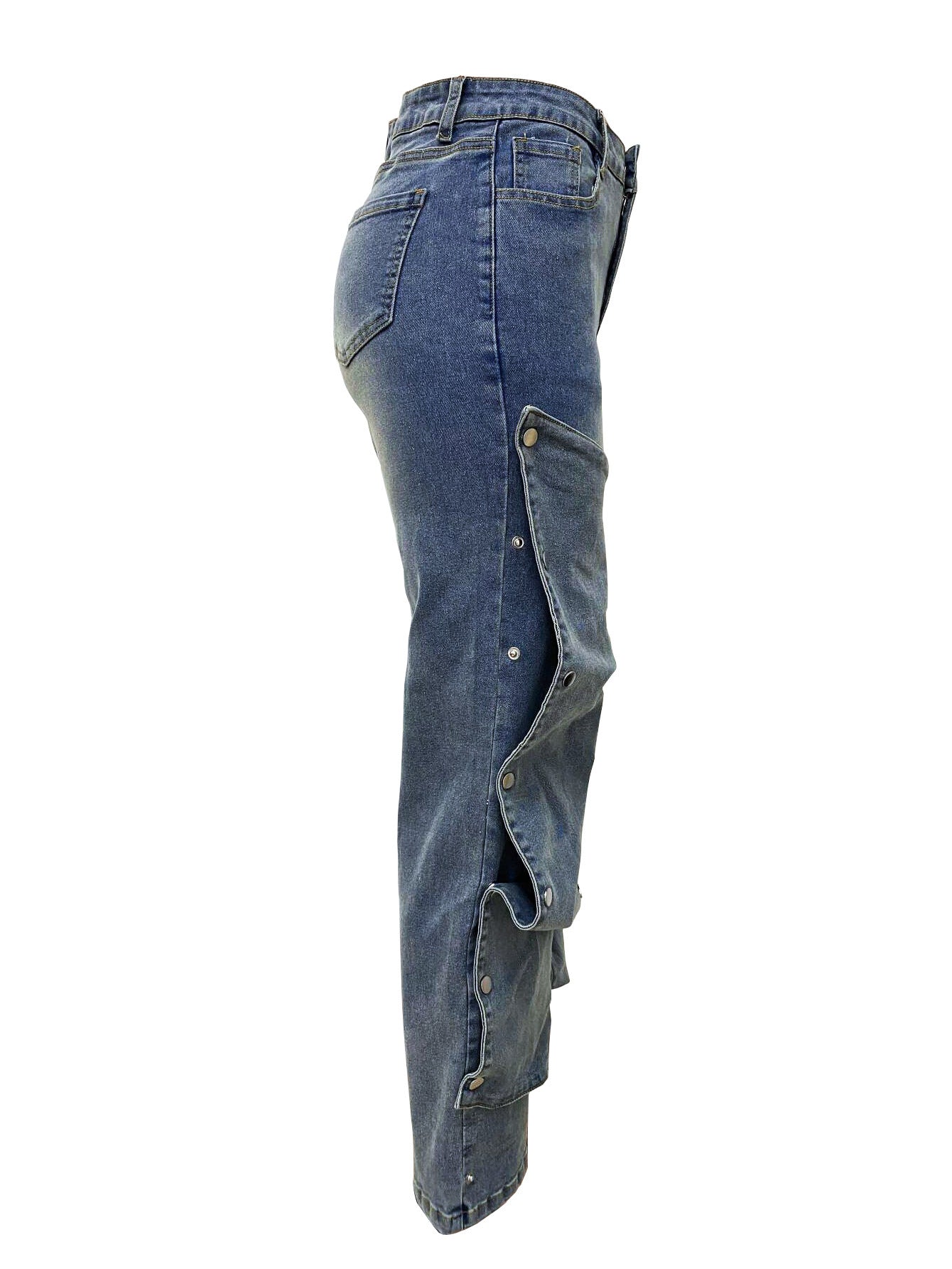 LADIES DENIM PANTS BLUE DENIM (SIZE S - 2XL)