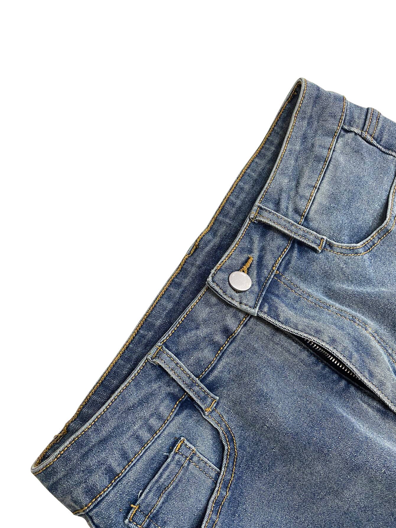 LADIES DENIM PANTS BLUE DENIM (SIZE S - 2XL)