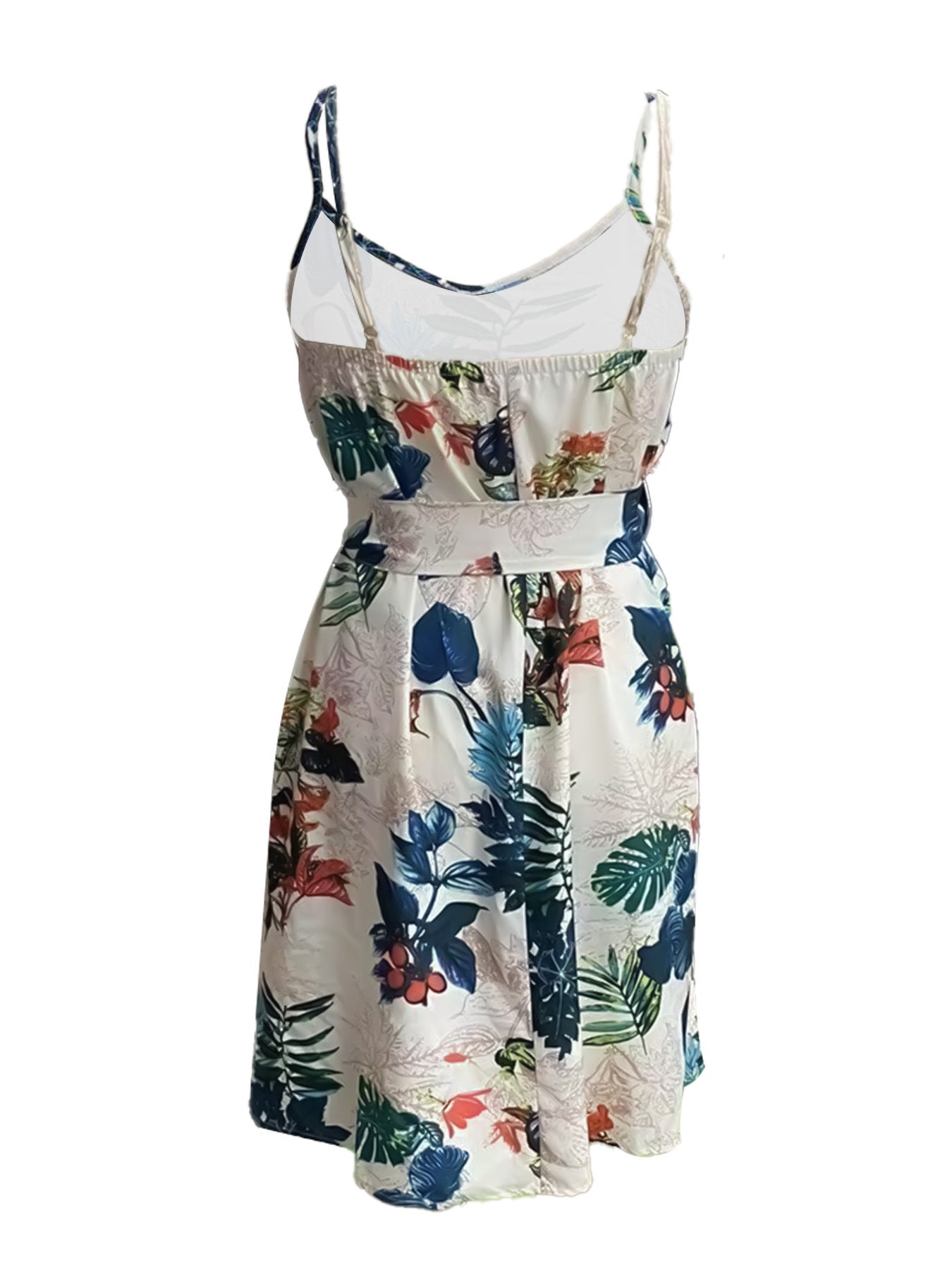 LADIES BEACH DRESS SUMMER MINI DRESS GREEN MULTICOLOUR (SIZE S - 2XL)