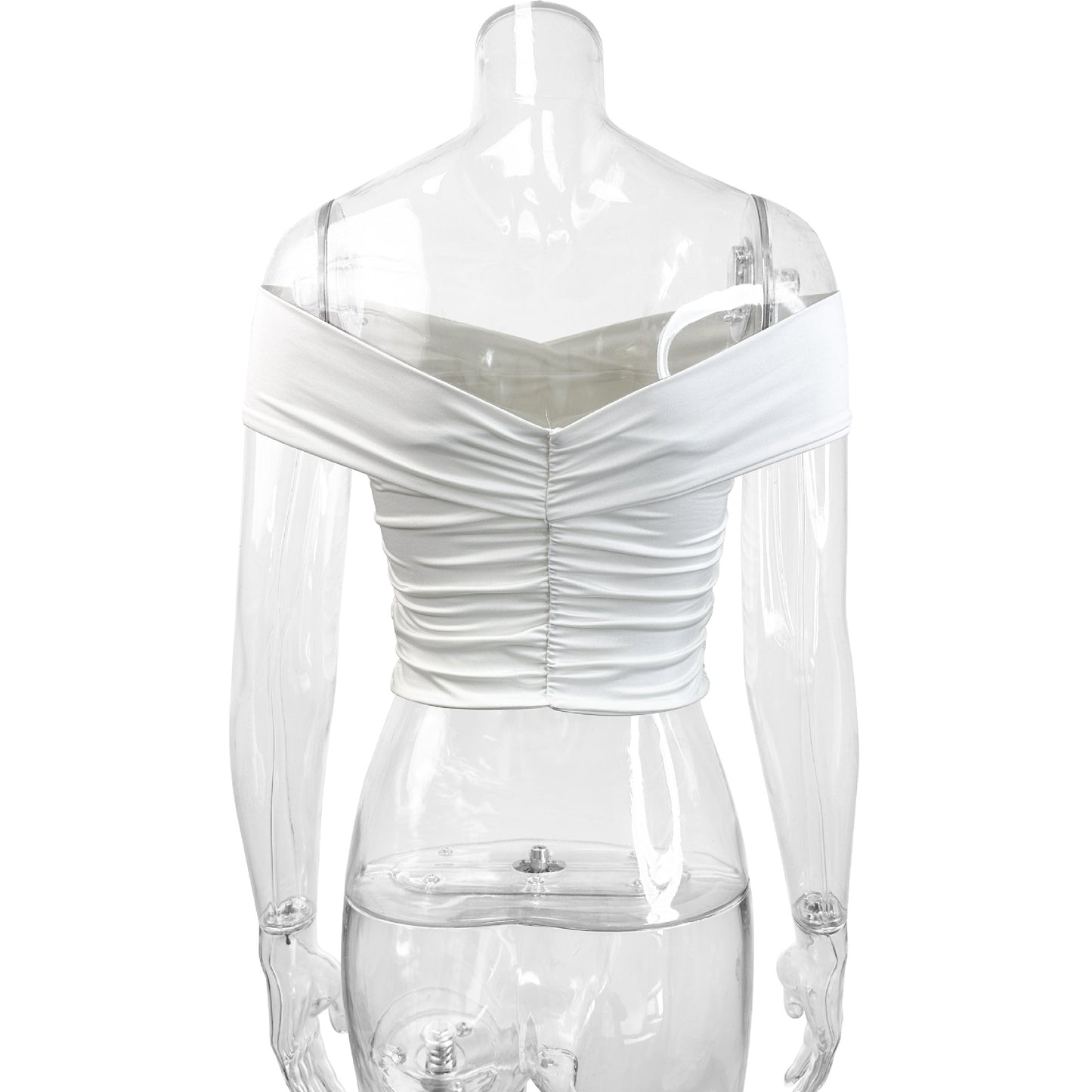 LADIES OFF THE SHOULDER TOP WHITE (SIZE XS - L)