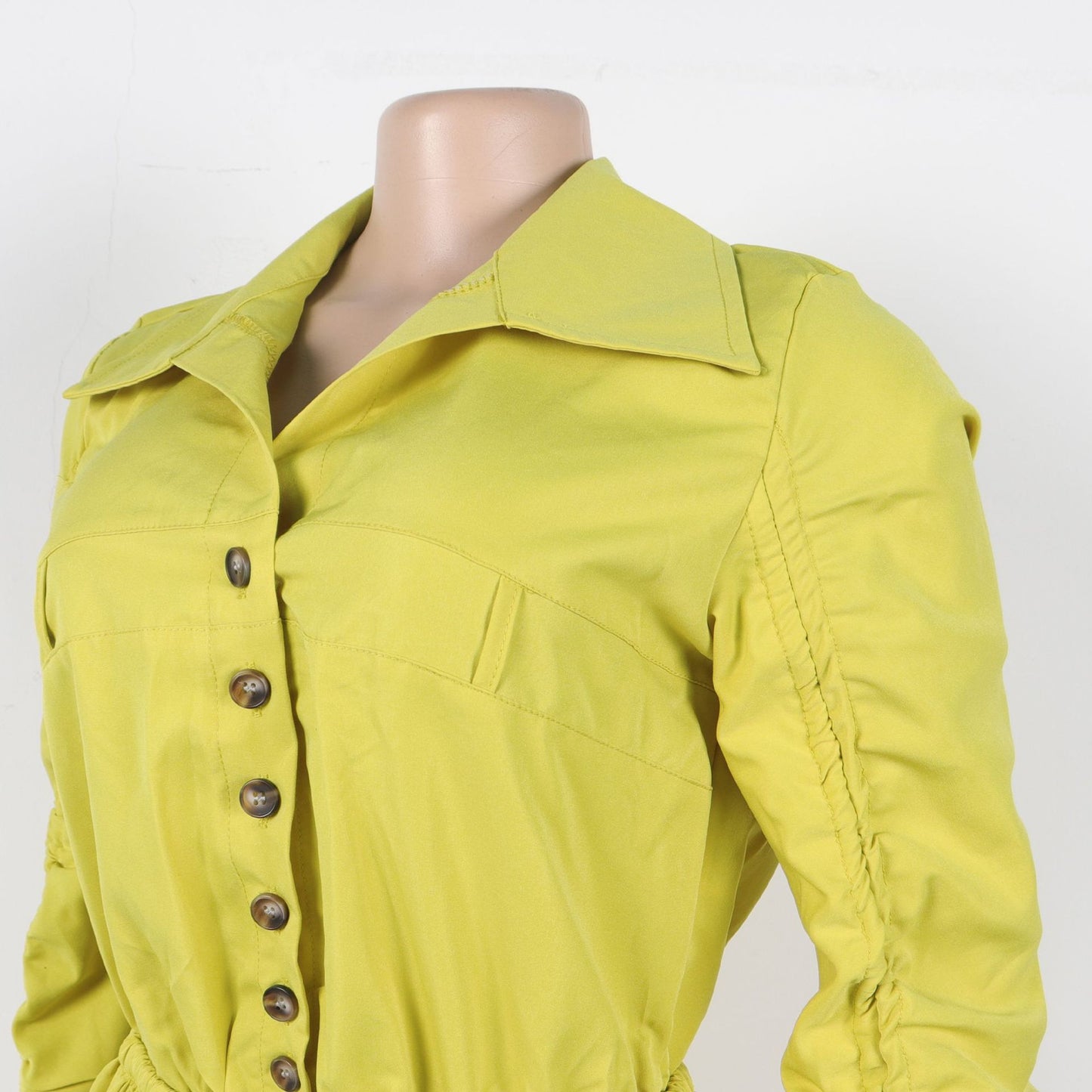 LADIES LONG SLEEVE PLAYSUIT / ROMPER OLIVE GRAY / YELLOW-GREEN / ARMY GREEN / LIGHT GRAY (SIZE S - 3XL)