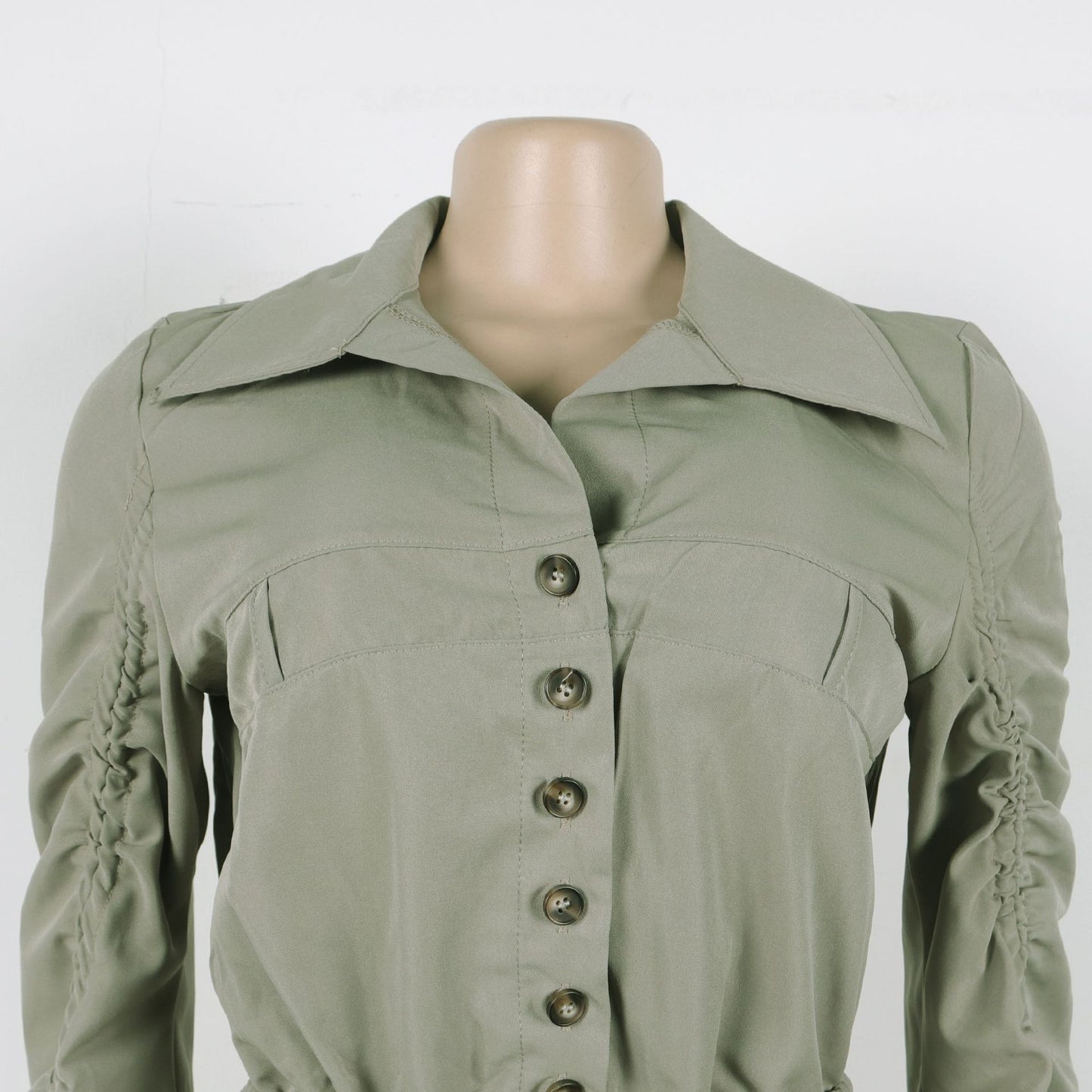 LADIES LONG SLEEVE PLAYSUIT / ROMPER OLIVE GRAY / YELLOW-GREEN / ARMY GREEN / LIGHT GRAY (SIZE S - 3XL)
