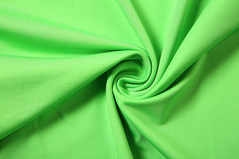 LADIES HALTERNECK CUT OUT DRESS WITH SLIT GREEN (SIZE S - L)