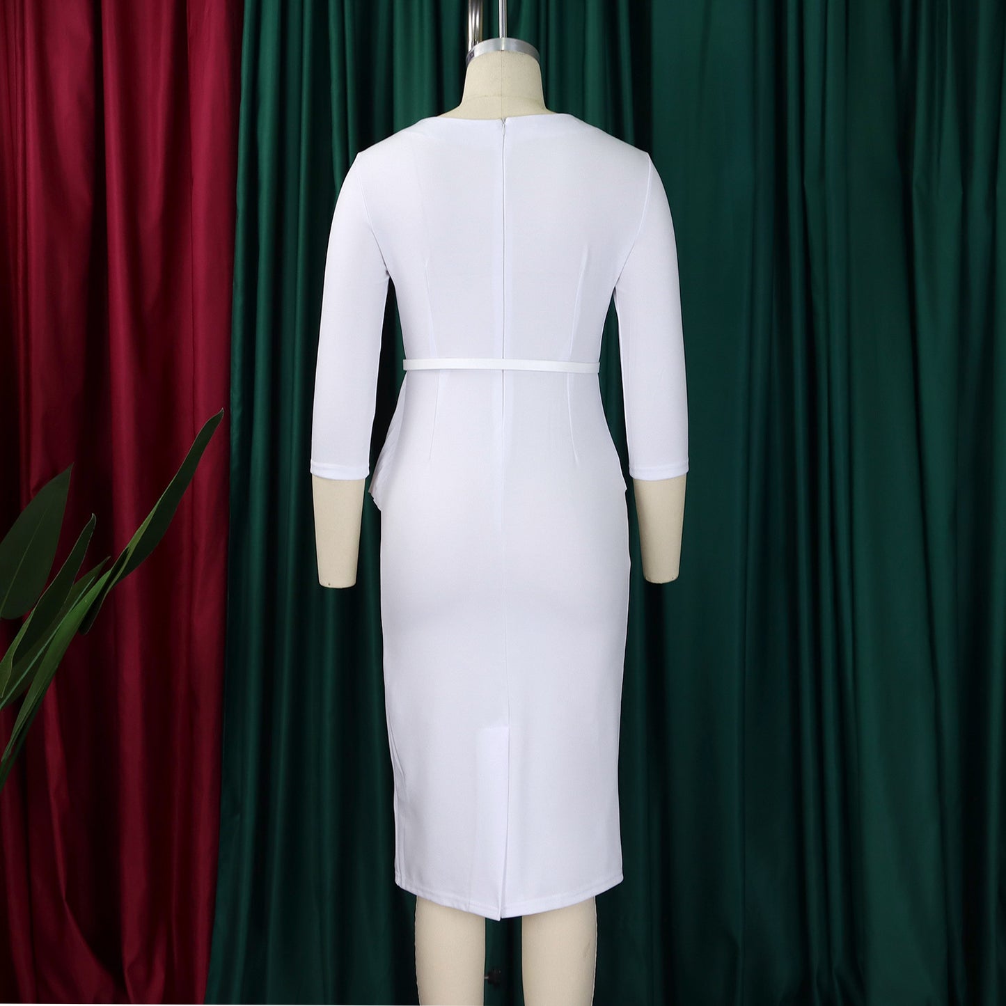 LADIES OFFICE DRESS BLUE / BLACK / WHITE (SIZE S - 3XL)