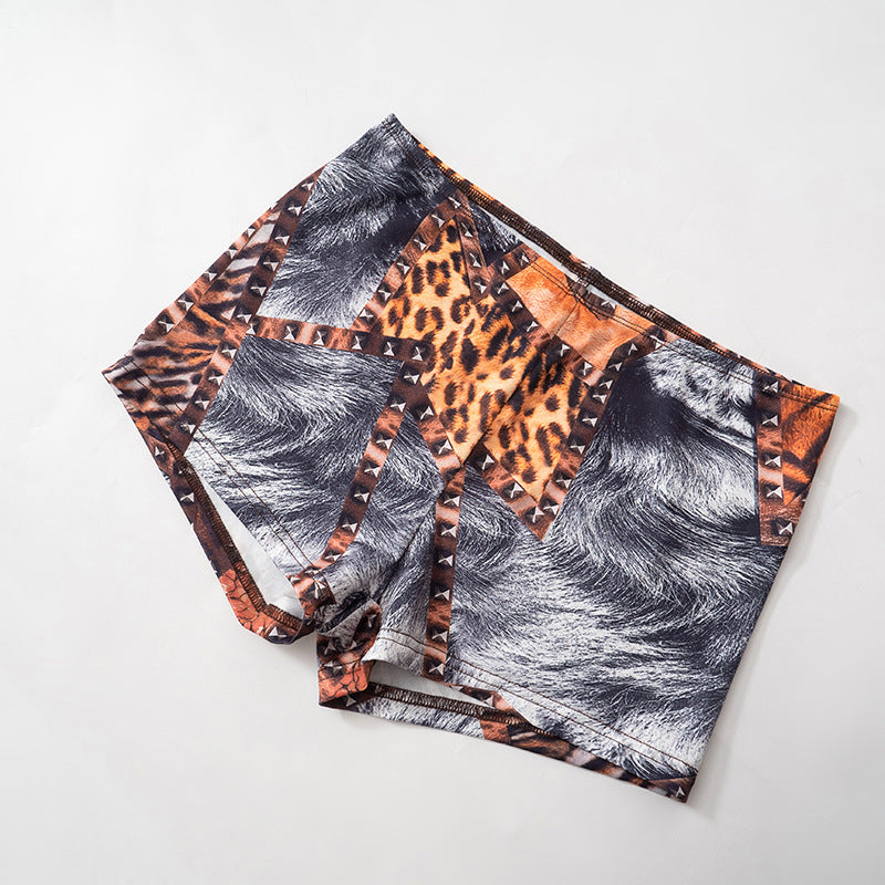 LADIES SLEEVELESS TOP & SHORTS SET BROWN (SIZE S - L)